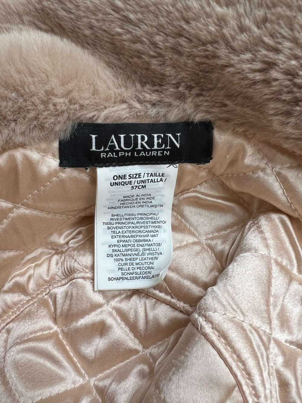 Ralph Lauren Suede Bucket Hat in Light Brown - Picture 4 of 5